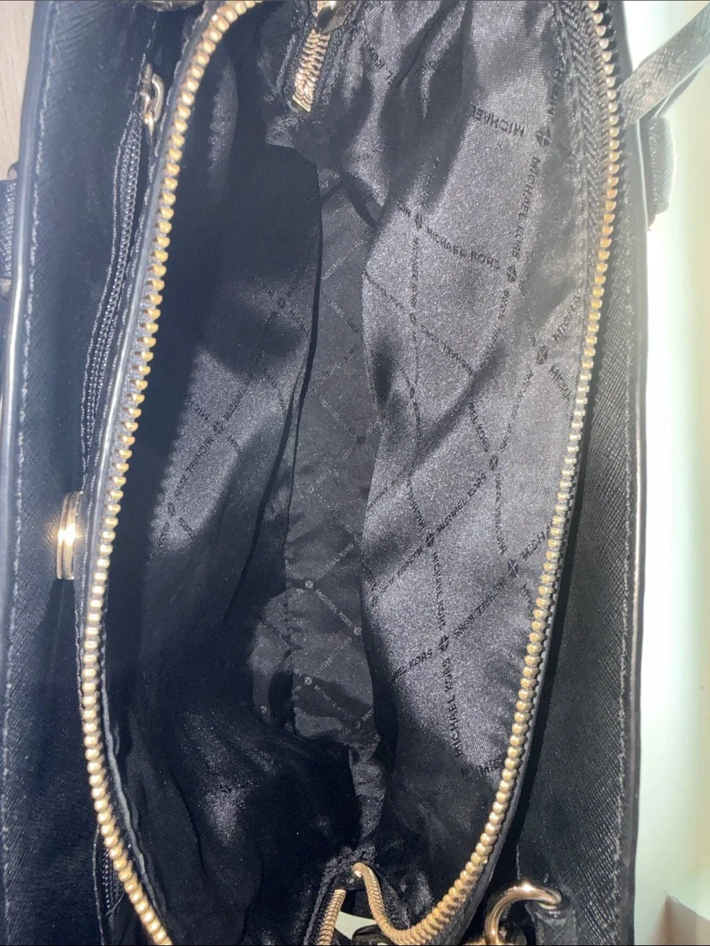 Michael Kors Savannah Large Satchel + Matching Wallet Black Saffiano Leather